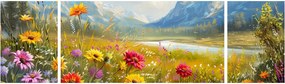 Obraz - Malowany krajobraz (170x50 cm)