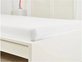 PrzytulneMieszkanie.pl Nieprzemakalne prześcieradło do dziecięcego łóżeczka JERSEY 60x120 cm białe
