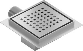 Mexen Flat-Q M08 wpust podłogowy kwadratowy 12 x 12 cm, inox - 1010512