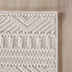 Dywan nowoczesny 3D Helix boho kremowy 80 cm x 250 cm