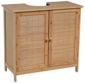 Bambusowa szafka pod umywalkę w naturalnym kolorze 63x60 cm – Casa Selección