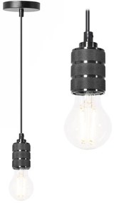 Lampa Sufitowa Wisząca Oprawka APP342-1CP CZARNA