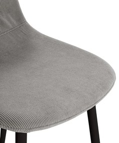 Jasnoszare tapicerowane krzesła zestaw 4 szt. Minka – Marckeric