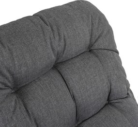 Zestaw Mebli Ogrodowych MEGARA Szary Sofa 2x Fotel Stolik Tarasowy Nowoczesny
