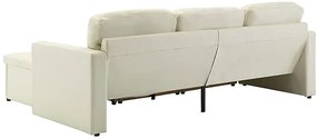 Rozkładana sofa modułowa jasnokremowa - Odi 4Q