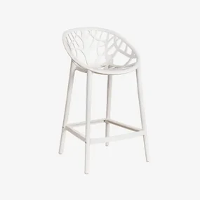 Wysoki Stołek Ores Gardenia Biel & ↑65 Cm - Sklum