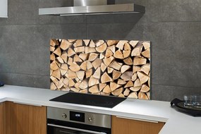 Szklany Panel Skład Drewna Opałowego