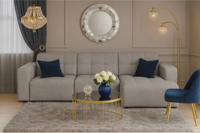 Narożnik prawostronny Bergamo A – tkanina Raven 7 szara, 284×166×70 cm