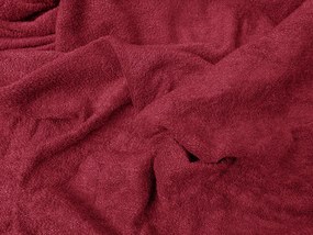 PrzytulneMieszkanie.pl Prześcieradło frotte EXCLUSIVE wiśniowe 140x200 cm