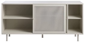 Szara metalowa komoda z drzwiami przesuwnymi 160x75x47 cm Veep – Unique Furniture
