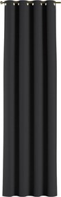 Zasłona na kółkach 1 szt. kolor czarny tkanina zaciemniająca