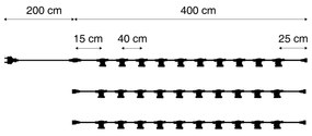 Zewnetrzna Łączone czarne oświetlenie dekoracyjne z wtyczką 14m 30-punktowe IP44 - Lubber Nowoczesny Oswietlenie zewnetrzne