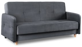 Sofa z Funkcją Spania CUBA Rozkładana Wersalka Dwuosobowa Szara Nowoczesna do Salonu