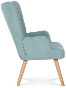 Fotel z podnóżkiem BLUE2, turkusowy