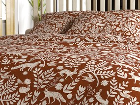 PrzytulneMieszkanie.pl PrzytulneMieszkanie.pl Pościel z mikrofibry FOREST ANIMALS brązowa Rozmiar pościeli: 70 x 90 cm | 140 x 220 cm