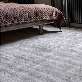 Ręcznie tkany dywan z wiskozy - 120x170cm - srebrny - Blade