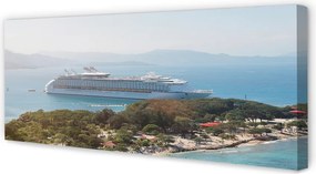 Obraz canvas na ścianę Statek przy Rajskiej Wyspie