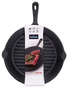 Patelnia żeliwna do grillowania ø 24 cm Litina – Orion