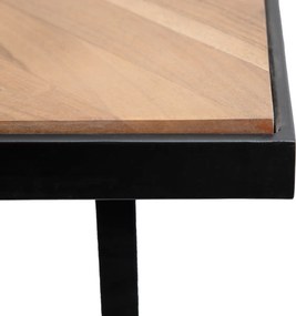 Stół jadalniany z blatem w jodełkę Nattmal, styl industrialny, 140 cm