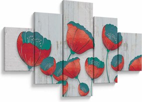 Obraz - Maki - nafta (125x70 cm)