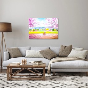 Obraz na szkle - Malowana sarna, akwarela (70x50 cm)