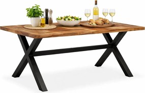 Brązowy stół z drewna akacjowego K2-T17