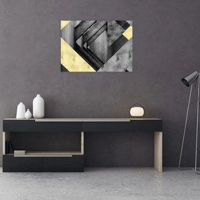 Obraz - Teksturowane kształty (70x50 cm)