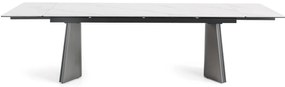 Nowoczesny stół rozkładany Nexus o wymiarach 200(280)×90 cm zachwyca eleganckim blatem z masy ceramicznej i solidną podstawą ze stali szczotkowanej. Styl, trwałość i funkcjonalność w jednym – idealny do jadalni i salonu.