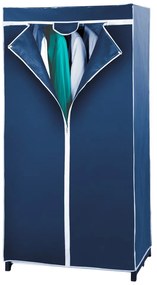 Niebieska szafa tekstylna Wenko, 160x50x75 cm