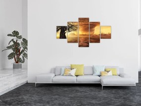 Obraz pomarańczowych chmur (125x70 cm)