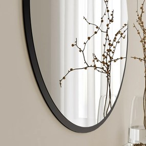 Lustro Yuvarlak Ayna Siyah 60 cm