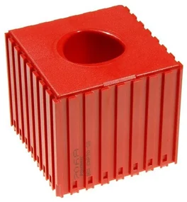 Pojemnik plastikowy na uchwyt narzędziowy typu CAPTO C5, moduł 8x8, 1 gniazdo, czerwony