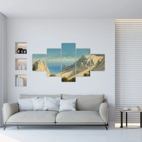 Obraz - Georg Emil Libert, View of Sommerspiret, the Cliffs of Møn, reprodukcje (125x70 cm)