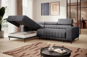 Narożnik CALDO S/MINI Lewostronny z funkcją spania wolnostojący w tkaninie RUN AGAIN 90 WERSAL