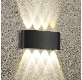 Brilagi - LED zewnętrzny kinkiet FLAREBOX LED/8W/230V czarny IP65