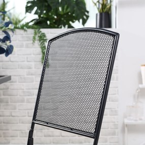 3-częściowy zestaw bistro składający się ze stołu i 2 krzeseł metal czarny Outsunny