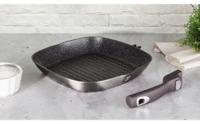 Berlinger Haus Patelnia grillowa ze zdejmowanym uchwytem Carbon PRO Line, 28 cm