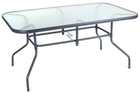 Happy Green Stół ogrodowy ze szklanym blatem Verre, 150 x 90 x 72 cm