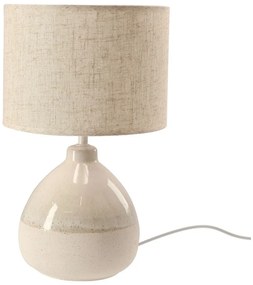 Beżowa lampa stołowa z tekstylnym kloszem (wysokość 41 cm) Ardo – Candellux Lighting