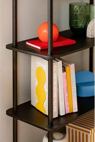 Czarny regał w dekorze dębu 80x163x35 cm Teidi – noo.ma