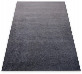 Miękki dywan Rabbit z pluszu, ciemnoszary