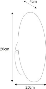 Metalowy kinkiet 20 cm okrągły beżowy R4-S25