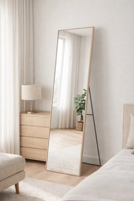 Wolnostojące lustro podłogowe ścienne kawa z mlekiem M-42 pełnowymiarowe 165x50 do przedpokoju salonu