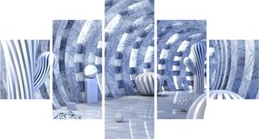 Obraz - abstrakcja 3D (125x70 cm)
