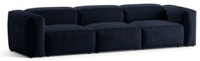 Ciemnoniebieska sztruksowa sofa 364 cm Bergano – Cosmopolitan Design