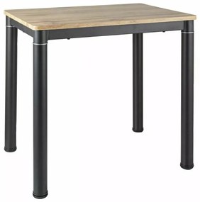 STÓŁ DAMAR DĄB ARTISAN/CZARNY MAT 80X60 SIGNAL