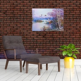 Obraz - Idzie jesień, obraz olejny (70x50 cm)
