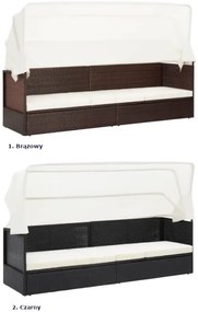 Czarna sofa ogrodowa z zadaszeniem - Magnolia