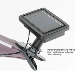 Solarny migający łańcuch dla oświetlenia parasola słonecznego - 72 LED