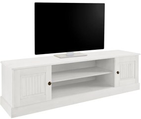 Biała szafka pod TV z litego drewna sosnowego 45x40 cm Mille – Støraa